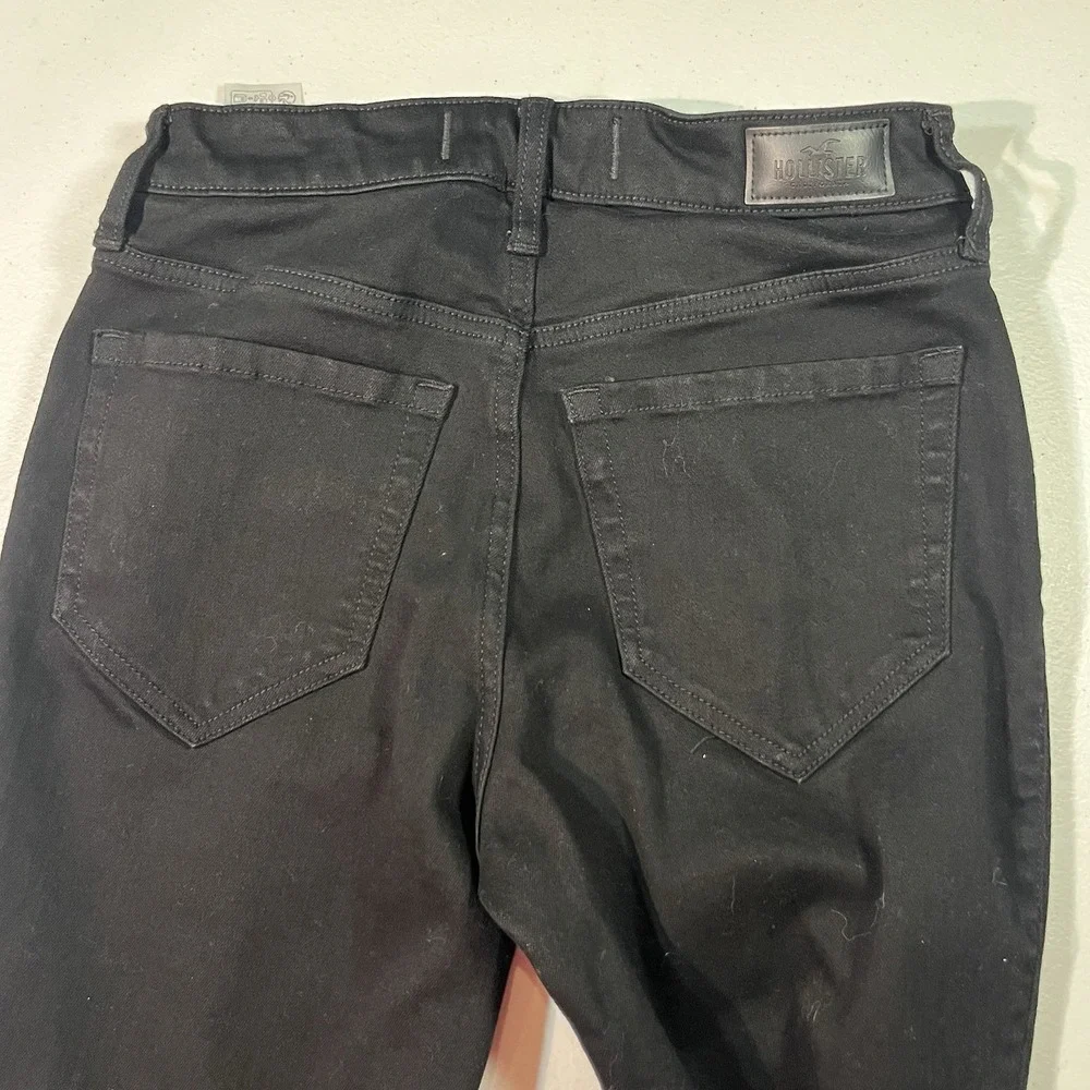 Hollister High Rise Flare Soft Stretch 6s 28s 28x28 Black‎ EUC